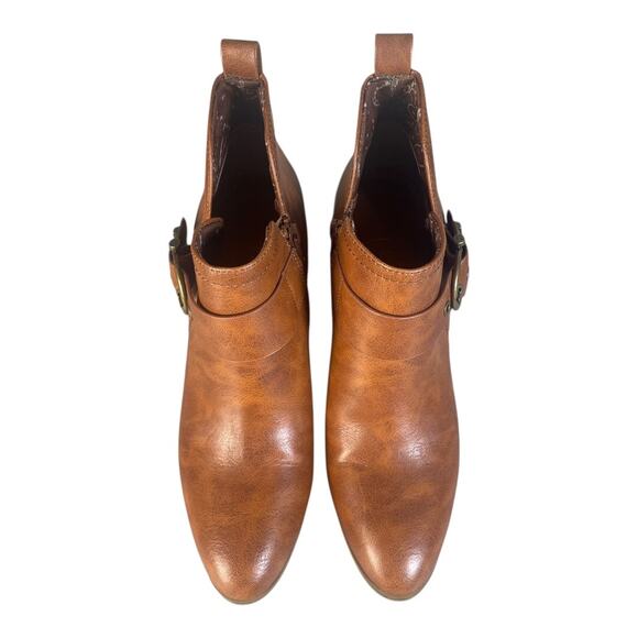 BareTraps Women’s Karina Tan Vegan Leather Block Heel Ankle Boots Size-10m - Picture 9 of 9